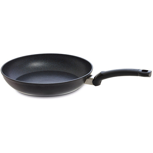 Fissler Adamant® Classic Frying Pan, non-stick and scratch-resistant, sleek black design, quality and durability from German production on a white background.
