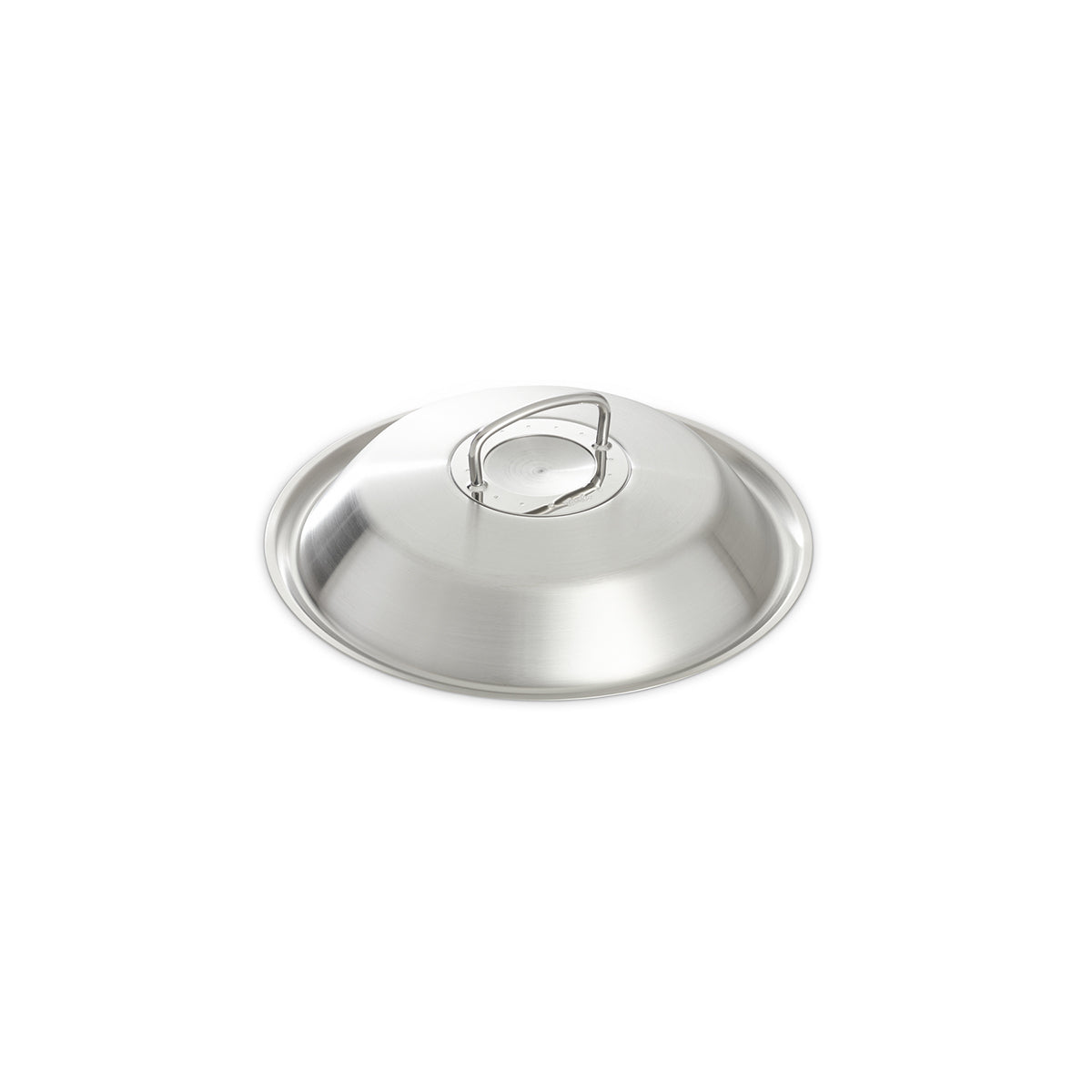 Fissler Original-Profi Collection® 30 cm Stainless Steel Wok Lid with Ergonomic Handle, Precision-Crafted, on White Background.