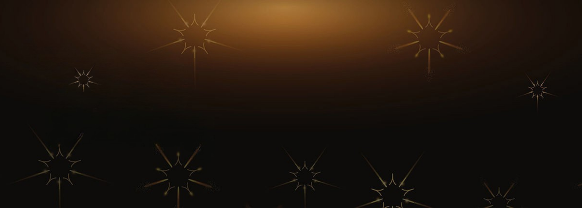 Ein dunkler Hintergrund mit einem raffinierten goldenen Schimmer, der die Präzision von Fissler widerspiegelt - die dezenten Sterne erinnern an unser zeitloses Kochgeschirr.